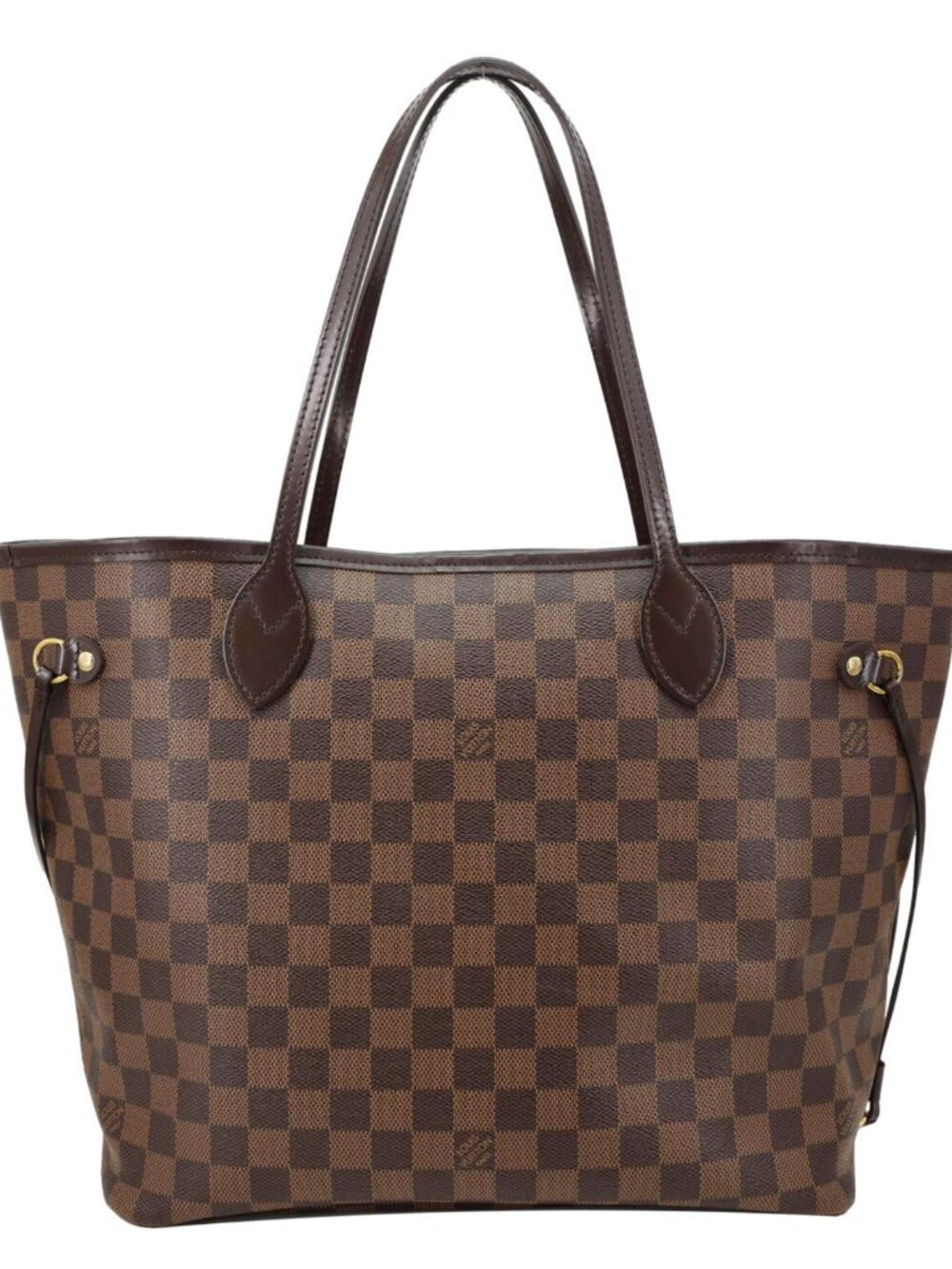 Louis Vuitton Neverfull MM Damier Ebene Tote Bag Brown